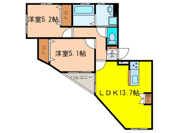 フェリス鼓が滝の物件間取画像